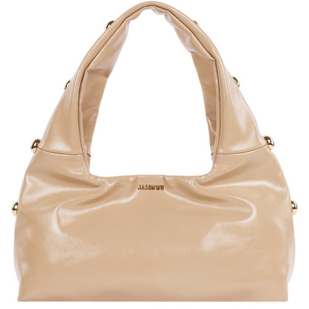 Jason Wu Nude Beige Shoulder Bag with Gold Accents